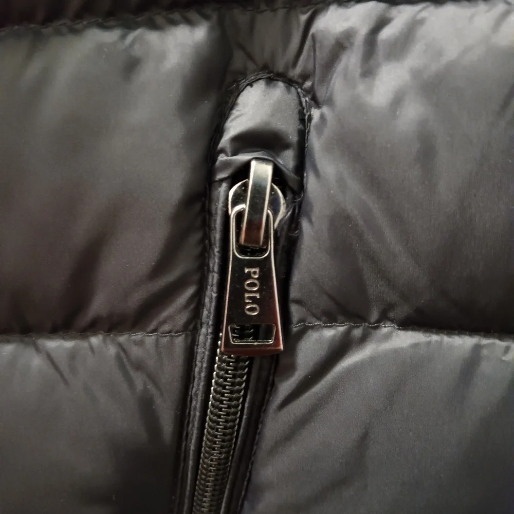 RALPH LAUREN BLACK VEST RIPPED - Picture 8 of 10